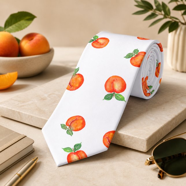 Sweet Summer Peach Muster groß Krawatte (Von Creator hochgeladen)