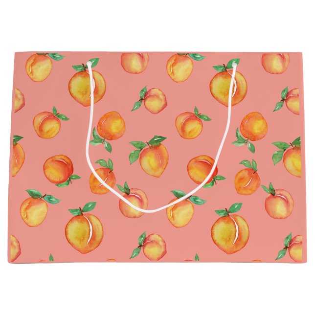 Sweet Summer Peach Muster Große Geschenktüte (Vorderseite)
