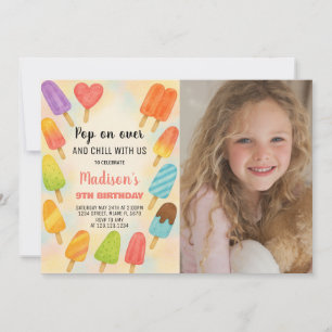 Sweet Summer Popsicle Birthday Invite Einladung