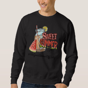 Sweet Summer Time 4th Grade Teacher Off Duty Sweatshirt