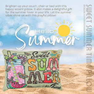 Sweet Summer Time Accent Pillow Kissen Für Draußen