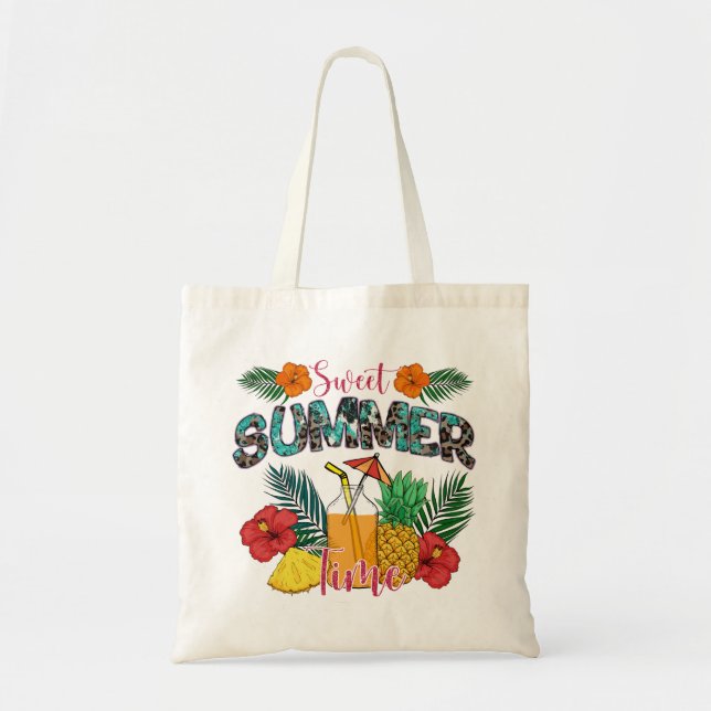Sweet Summer Time Beach | Tropeninsel Tragetasche (Vorne)