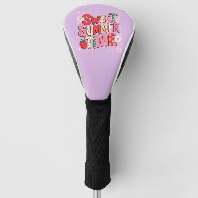 Sweet Summer Time Coquette Strawberry Retro Strand Golf Headcover (Vorderseite)