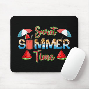 Sweet Summer Time   Farbenfrohe Wassermelone Mousepad