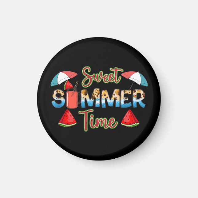Sweet Summer Time | Farblich | Wassermelone Magnet (Vorne)