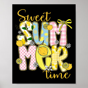 Sweet Summer Time Lemon Coquette Bow Familie Vacat Poster