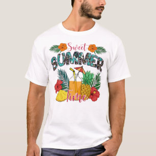 Sweet Summer Time   Tropische Früchte und Blumen T-Shirt