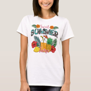 Sweet Summer Time   Tropische Früchte und Blumen T-Shirt