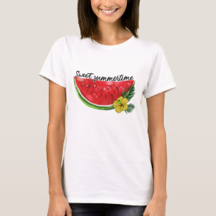 Sweet Summer Time Wasserfarbene Wassermelone T-Shirt