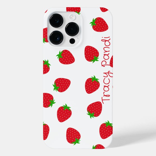 Sweet Summer Vibes: Strawberry iPhone 14 Pro Max Hülle (Rückseite)