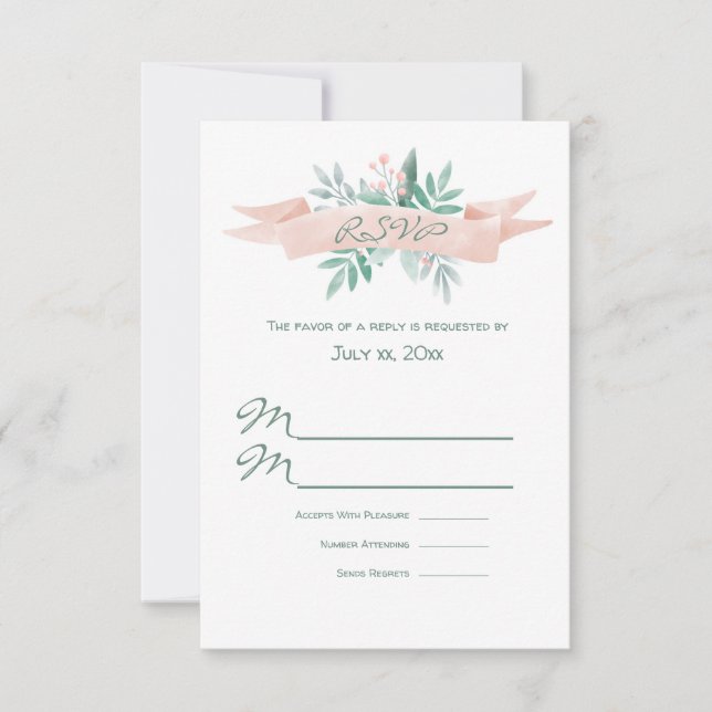 Sweet Summer Wedding Carte RSVP (Devant)