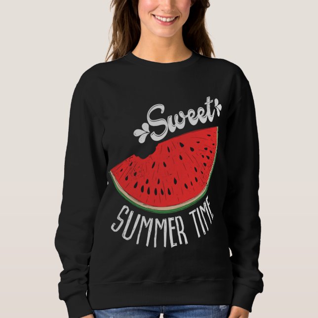 Sweet Summertime Watermelon - Sommerfrüchte Sweatshirt (Vorderseite)