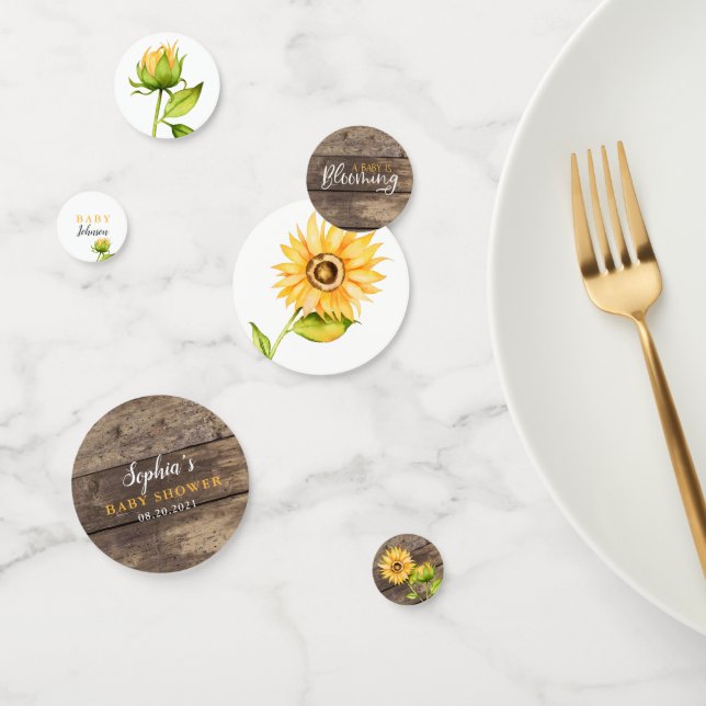 Sweet Sunflower Baby Dusche Konfetti (Gruppe)