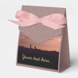 Sweet Sunset Silhouette People Geschenkschachtel