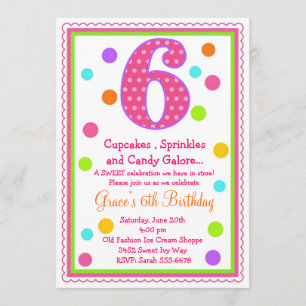 Sweet Surprise 6e Invitation anniversaire