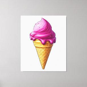 Sweet Swirl - Ice Cream Art Print Leinwanddruck