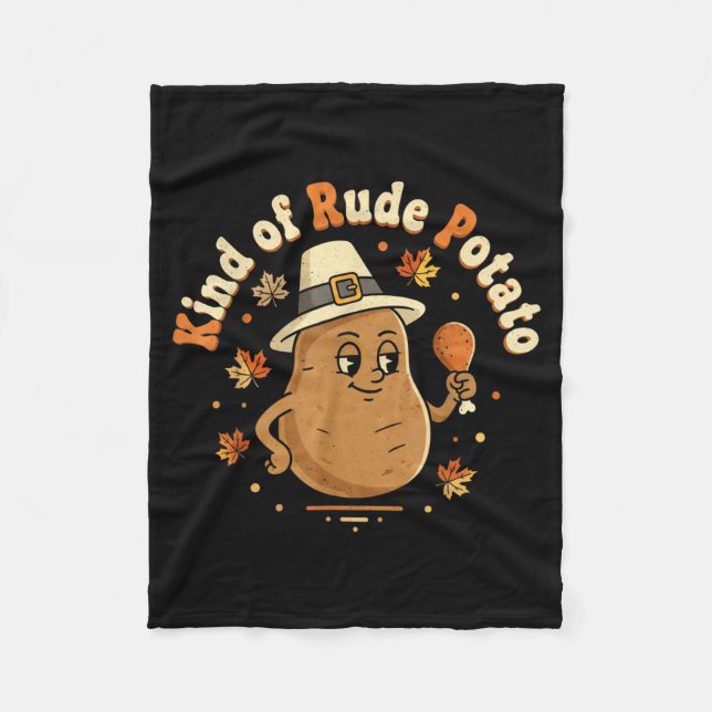 Sweet Tato And Kind Of Rude Tato  Fleecedecke (Vorderseite)
