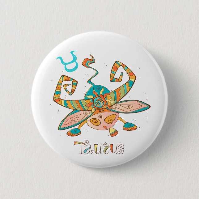 Sweet Taurus Bull Button (Vorderseite)