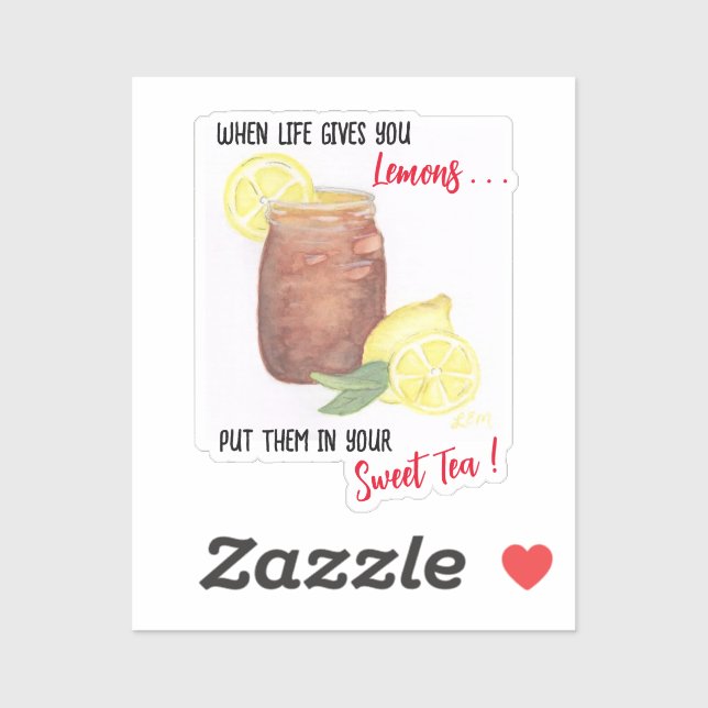 Sweet Tea Aufkleber (Blatt)
