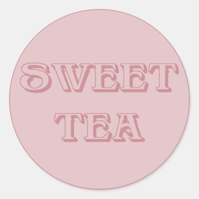 Sweet Tea Birthday Party DIY Drink Stirrers Runder Aufkleber (Vorderseite)