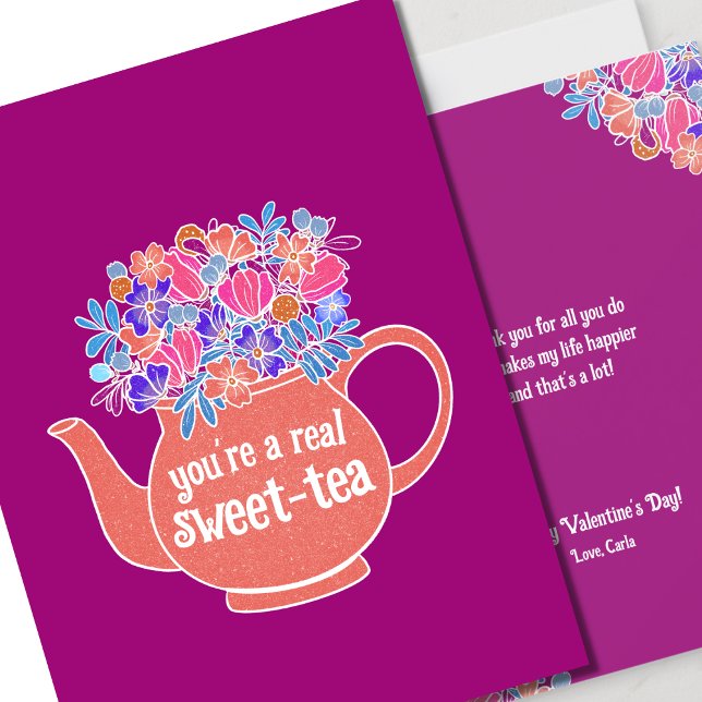 Sweet Tea Illustriert Valentine's Day Card Karte (Von Creator hochgeladen)