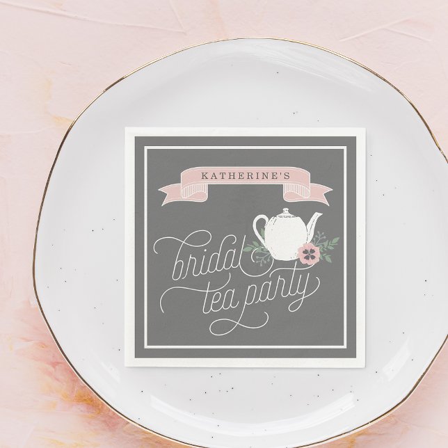 Sweet Tea | Personalisiertes Bridal Tee Party Serviette (Von Creator hochgeladen)