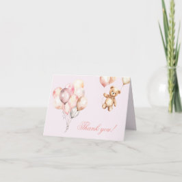 Sweet Teddy Bear Baby Dusche geklappt Danke Karte