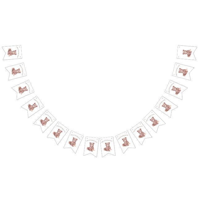 Sweet Teddy Bear Baby Shower Bunting Banner (Alle)