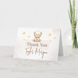 Sweet Teddy Bear Baby Shower Dankeskarte