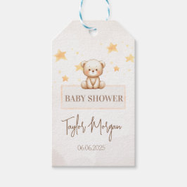 Sweet Teddy Bear Baby Shower Geschenkanhänger