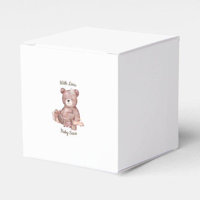Sweet Teddy Bear Baby Shower Geschenkschachtel (Vorderseite)