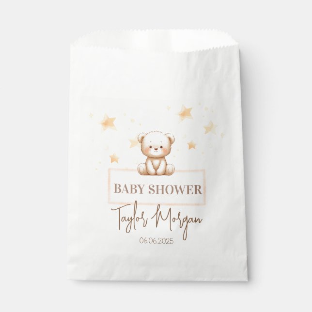 Sweet Teddy Bear Baby Shower Geschenktütchen (Vorderseite)
