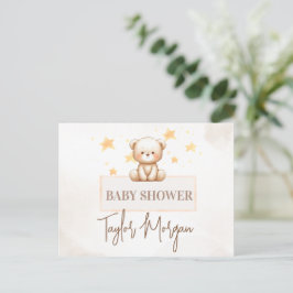 Sweet Teddy Bear Baby Shower Postkarte