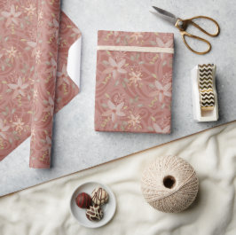 Sweet Terracotta Blush Wasserfarben Muster Geschenkpapier