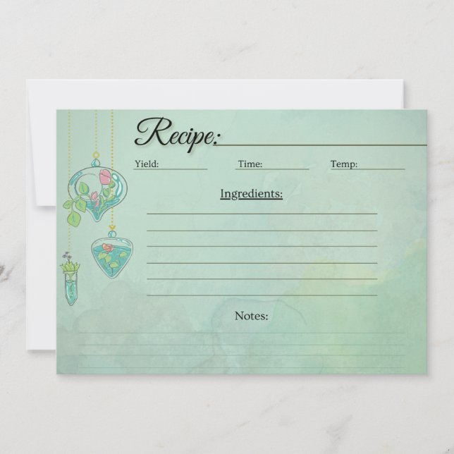 Sweet Terrarium Rezept Card Mitteilungskarte (Vorderseite)