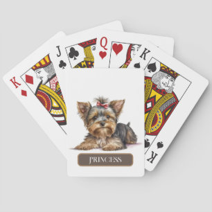Sweet Terrier Puppy personalisieren Spielkarten