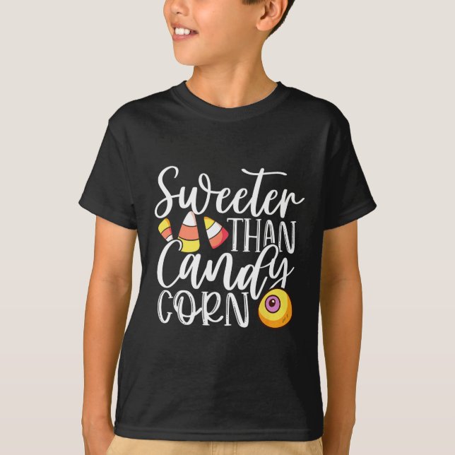 Sweet Than Candy Mais Unglaublich witzig Halloween T-Shirt (Vorderseite)