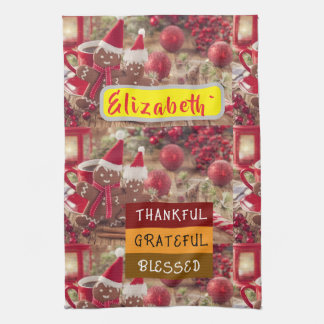 "Sweet & Thankful Holiday Vibes"Kitchen Towels Geschirrtuch