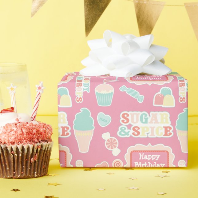 Sweet Things Personalisiert Geburtstag Geschenkpapier (Geburtstagsparty)