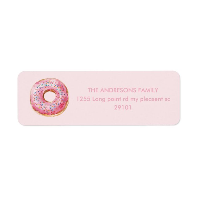 Sweet Time Pastel Pink Donut Geburtstag (Vorne)
