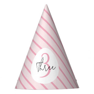 Sweet Time Pastel Pink Donut Geburtstag Partyhütchen