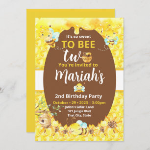 Sweet to bebe deux invitation