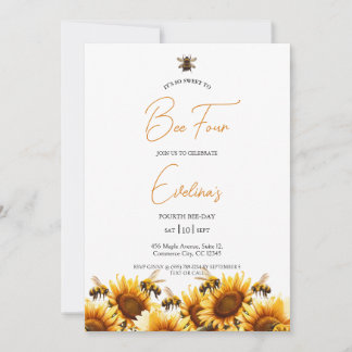 Sweet to Bee Elegant Invitation d'anniversaire