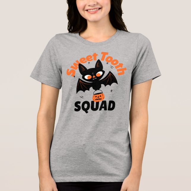 Sweet Tooth Squad Halloween Shirt - Fun Bat (Vorderseite)