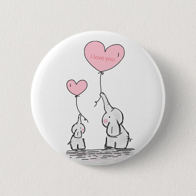 Sweet Trendy Elefant Button (Vorderseite)