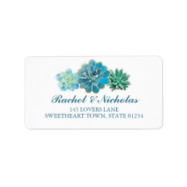 Sweet Trio Succules Wasserfarbe | ADRESSE Adressaufkleber