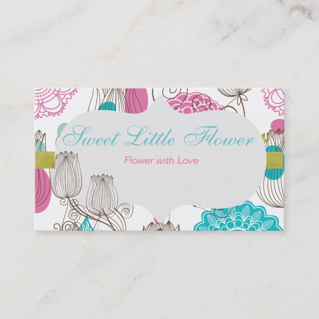 Sweet Tulip Blume Business Card Visitenkarte (Vorderseite)