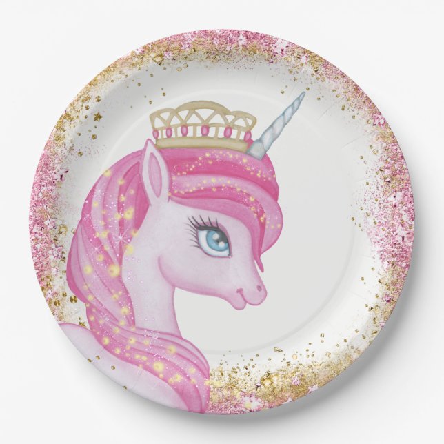 Sweet Unicorn Baby Duschpapier Teller (Vorderseite)