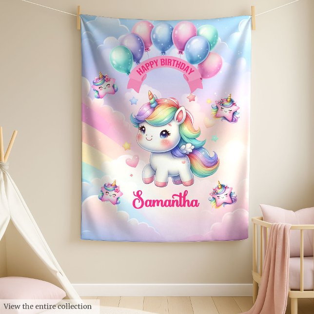 Sweet Unicorn Blanket Personalisiert Girl Geburtst Fleecedecke (Sweet Unicorn Blanket Personalized Girl Birthday)