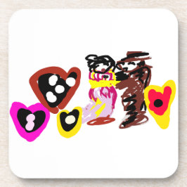 Sweet Valentine day dolls Getränkeuntersetzer